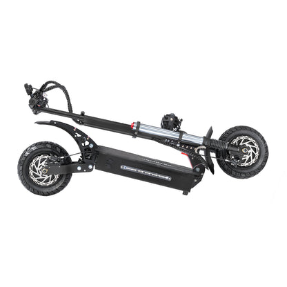Folded state view of BOYUEDA S3-11 Gen 2 dual motor electric scooter
