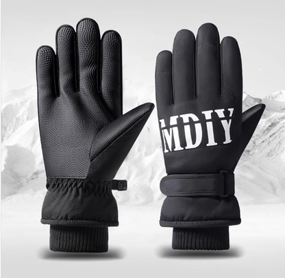 Outdoor cycling warm gloves black