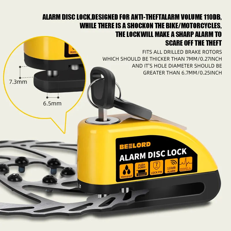 Disc Brake Alarm Lock for BOYUEDA e-scooters