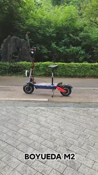 BOYUEDA M2 72V 10000W Off-Road E-Scooter with NFC Bluetooth Display and Steering Damper